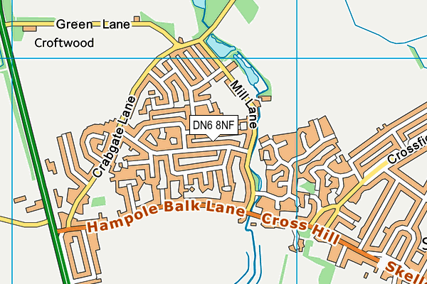 DN6 8NF map - OS VectorMap District (Ordnance Survey)