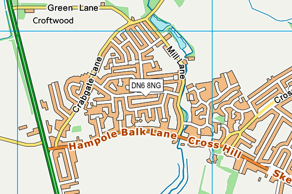 DN6 8NG map - OS VectorMap District (Ordnance Survey)
