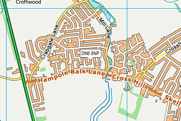 DN6 8NP map - OS VectorMap District (Ordnance Survey)
