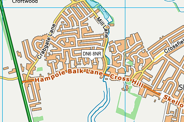DN6 8NR map - OS VectorMap District (Ordnance Survey)