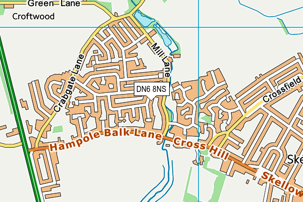 DN6 8NS map - OS VectorMap District (Ordnance Survey)