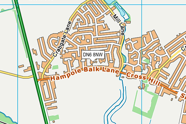 DN6 8NW map - OS VectorMap District (Ordnance Survey)