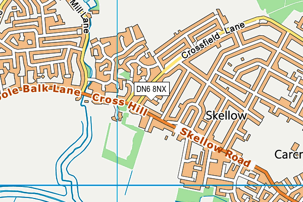 DN6 8NX map - OS VectorMap District (Ordnance Survey)