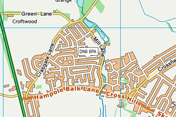 DN6 8PA map - OS VectorMap District (Ordnance Survey)
