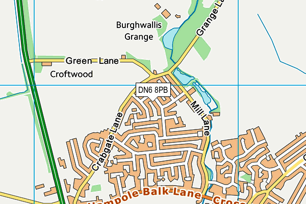 DN6 8PB map - OS VectorMap District (Ordnance Survey)