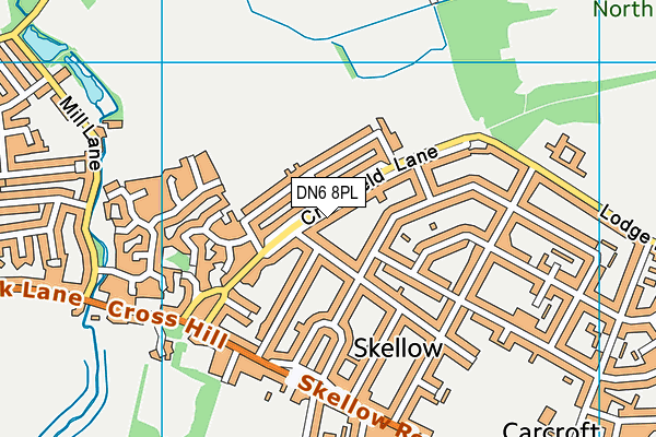 DN6 8PL map - OS VectorMap District (Ordnance Survey)