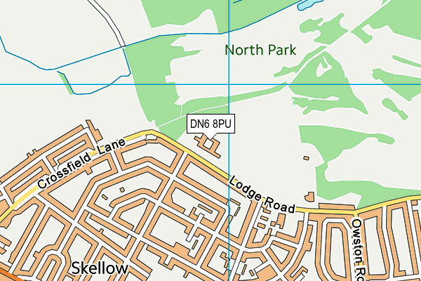 Carcroft Village Jfc map (DN6 8PU) - OS VectorMap District (Ordnance Survey)
