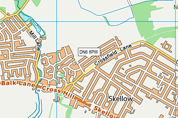DN6 8PW map - OS VectorMap District (Ordnance Survey)