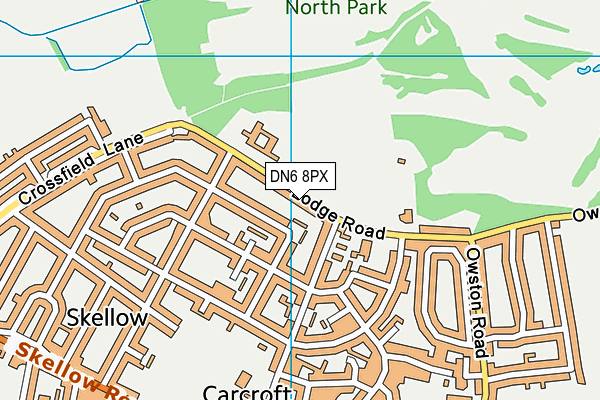 DN6 8PX map - OS VectorMap District (Ordnance Survey)