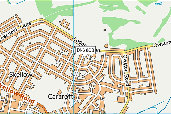 DN6 8QB map - OS VectorMap District (Ordnance Survey)