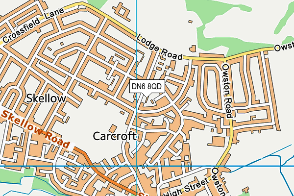 DN6 8QD map - OS VectorMap District (Ordnance Survey)