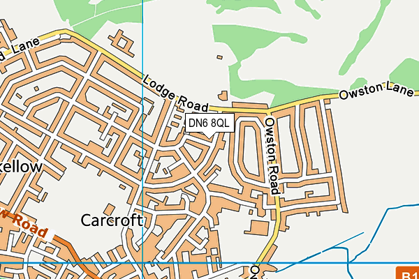 DN6 8QL map - OS VectorMap District (Ordnance Survey)