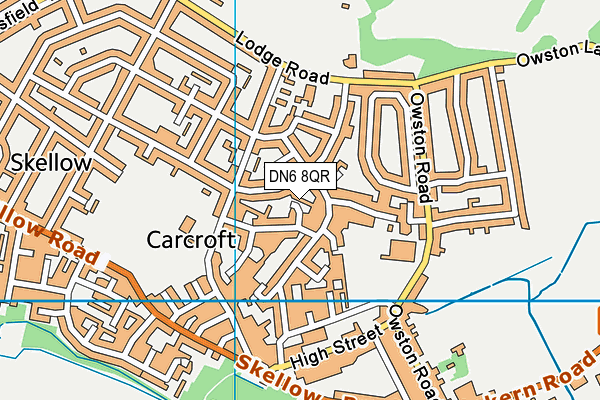 Carcroft Park map (DN6 8QR) - OS VectorMap District (Ordnance Survey)
