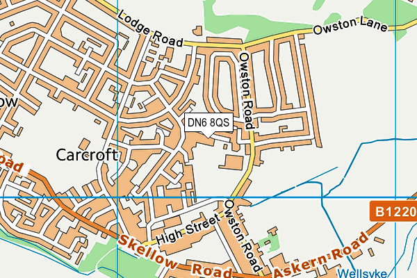 DN6 8QS map - OS VectorMap District (Ordnance Survey)