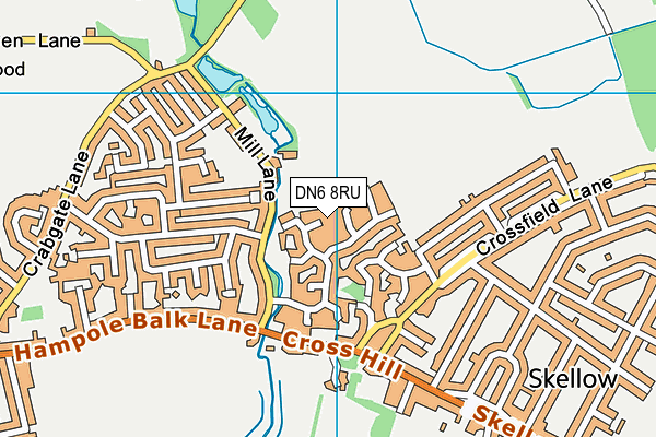 DN6 8RU map - OS VectorMap District (Ordnance Survey)