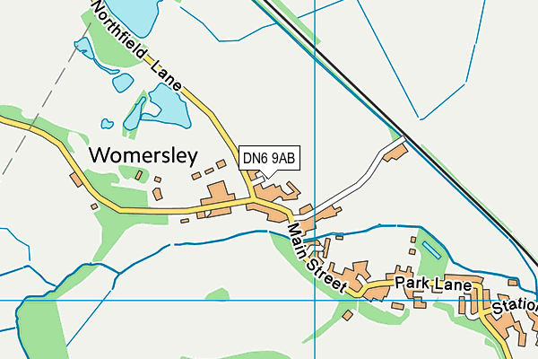 DN6 9AB map - OS VectorMap District (Ordnance Survey)