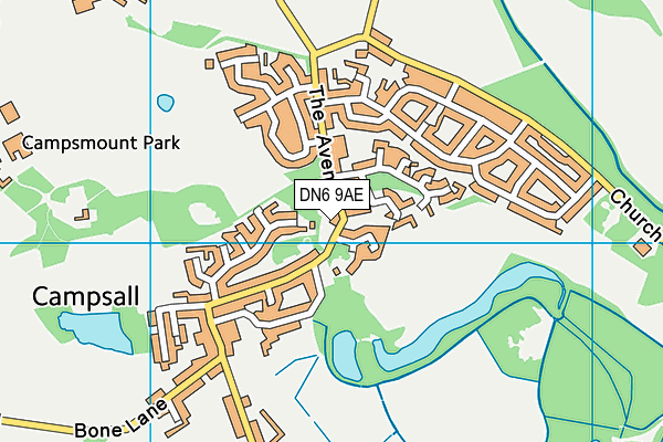 DN6 9AE map - OS VectorMap District (Ordnance Survey)