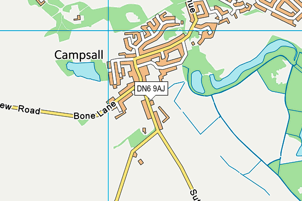 DN6 9AJ map - OS VectorMap District (Ordnance Survey)