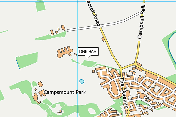 Ryecroft Road Recreation Ground map (DN6 9AR) - OS VectorMap District (Ordnance Survey)
