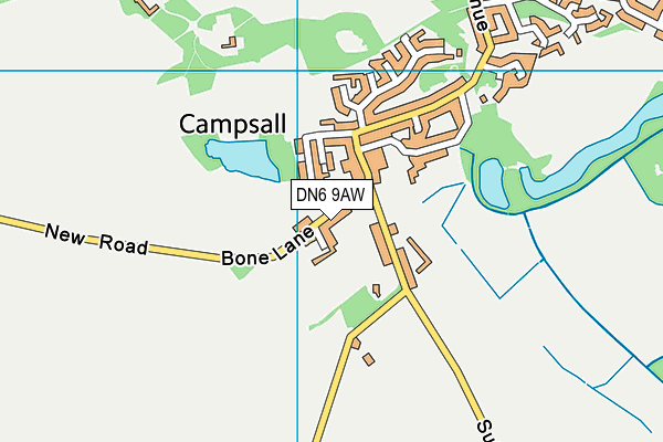 DN6 9AW map - OS VectorMap District (Ordnance Survey)