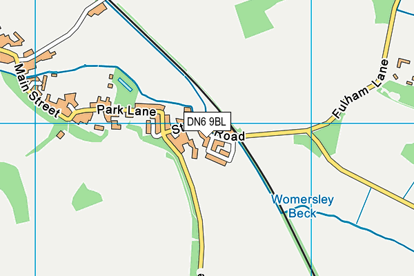 DN6 9BL map - OS VectorMap District (Ordnance Survey)