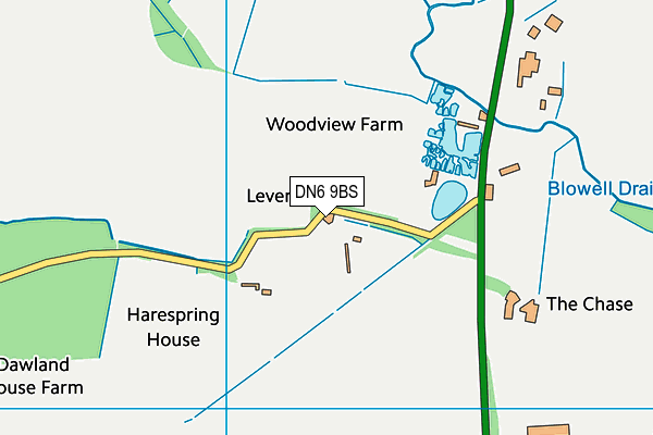 DN6 9BS map - OS VectorMap District (Ordnance Survey)