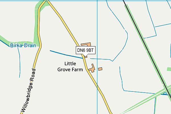 DN6 9BT map - OS VectorMap District (Ordnance Survey)