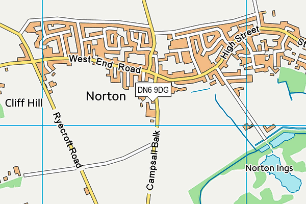 Norton Junior School map (DN6 9DG) - OS VectorMap District (Ordnance Survey)