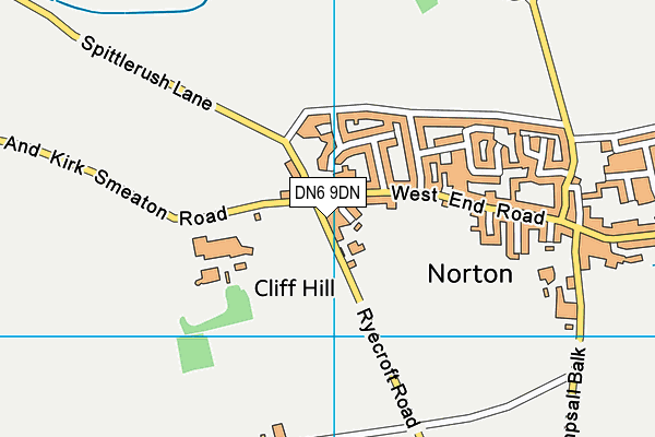 DN6 9DN map - OS VectorMap District (Ordnance Survey)