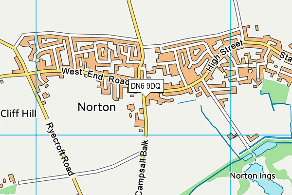 DN6 9DQ map - OS VectorMap District (Ordnance Survey)