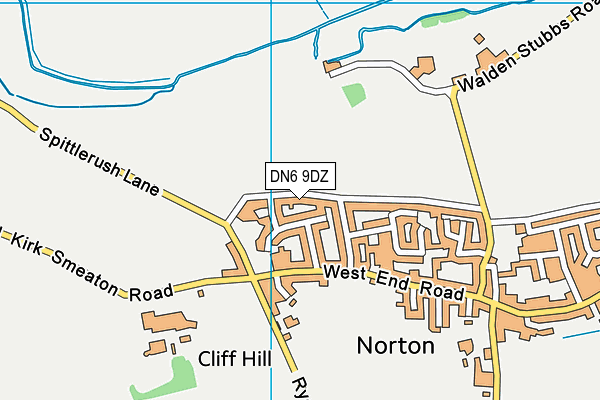 DN6 9DZ map - OS VectorMap District (Ordnance Survey)