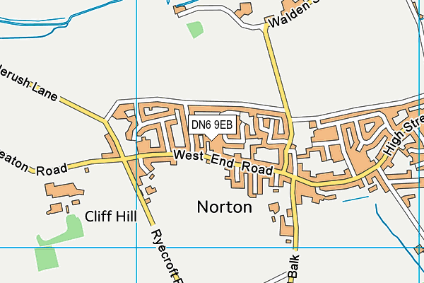 DN6 9EB map - OS VectorMap District (Ordnance Survey)