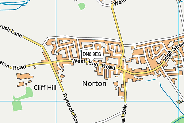 DN6 9EG map - OS VectorMap District (Ordnance Survey)