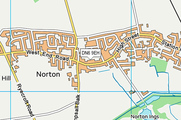 DN6 9EH map - OS VectorMap District (Ordnance Survey)