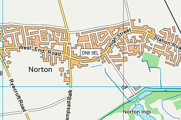 DN6 9EL map - OS VectorMap District (Ordnance Survey)