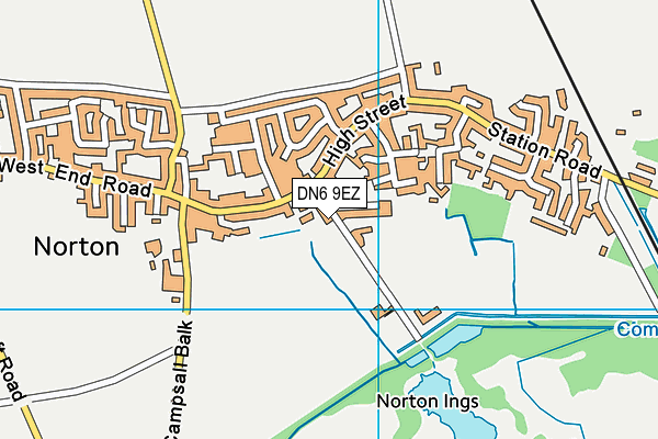 DN6 9EZ map - OS VectorMap District (Ordnance Survey)