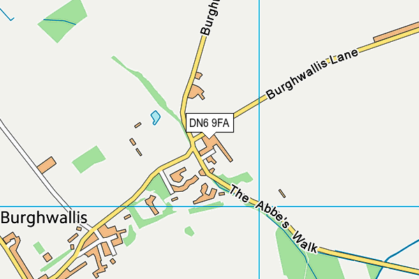 DN6 9FA map - OS VectorMap District (Ordnance Survey)