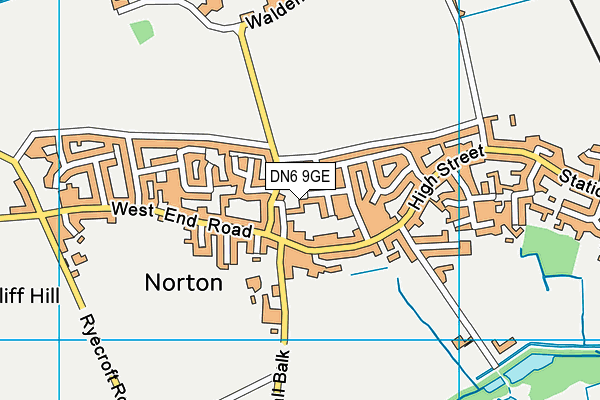 DN6 9GE map - OS VectorMap District (Ordnance Survey)