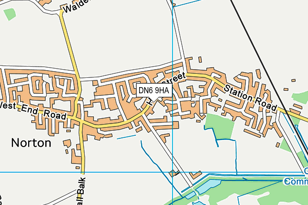 DN6 9HA map - OS VectorMap District (Ordnance Survey)