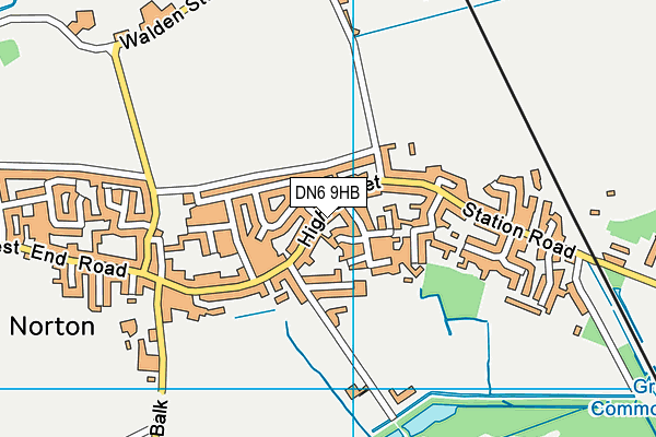 DN6 9HB map - OS VectorMap District (Ordnance Survey)