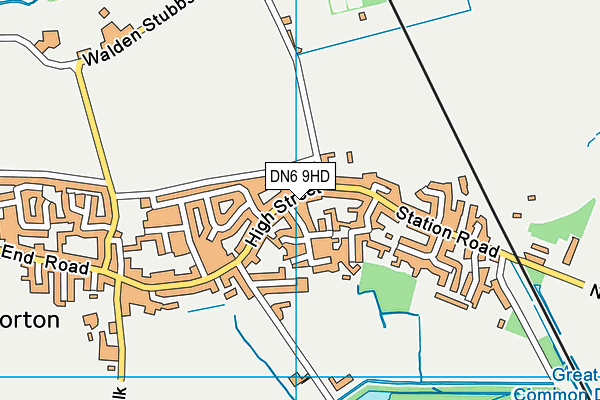 DN6 9HD map - OS VectorMap District (Ordnance Survey)