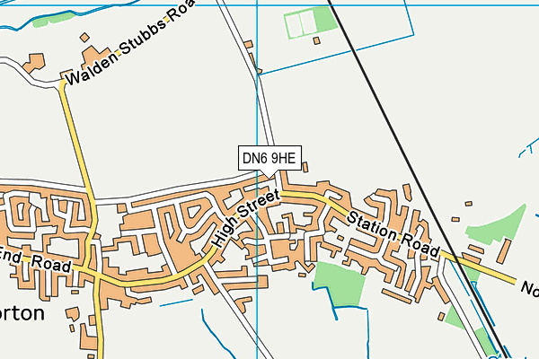 DN6 9HE map - OS VectorMap District (Ordnance Survey)