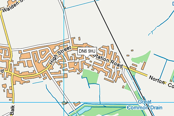 DN6 9HJ map - OS VectorMap District (Ordnance Survey)