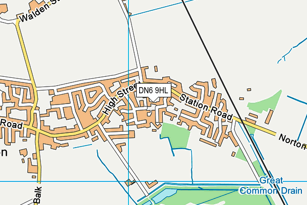 DN6 9HL map - OS VectorMap District (Ordnance Survey)