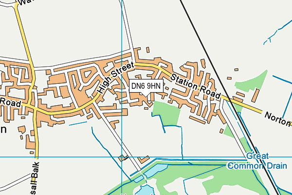 DN6 9HN map - OS VectorMap District (Ordnance Survey)