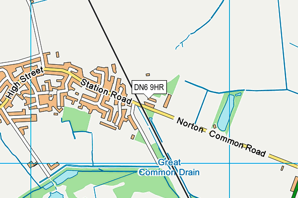 DN6 9HR map - OS VectorMap District (Ordnance Survey)