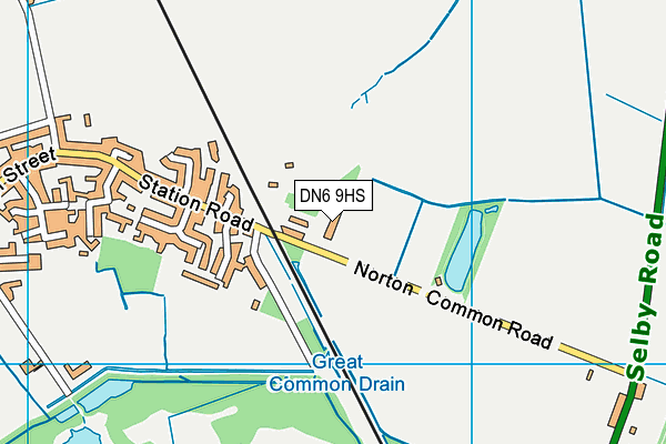 DN6 9HS map - OS VectorMap District (Ordnance Survey)