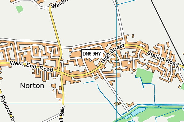 DN6 9HY map - OS VectorMap District (Ordnance Survey)