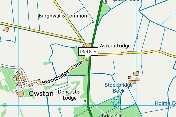 DN6 9JE map - OS VectorMap District (Ordnance Survey)