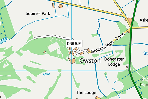 Owston Hall Hotel Golf Course map (DN6 9JF) - OS VectorMap District (Ordnance Survey)